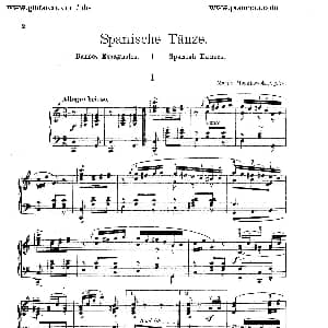 Spanish Dances Op.12 钢琴谱 莫里兹 莫什科夫斯基