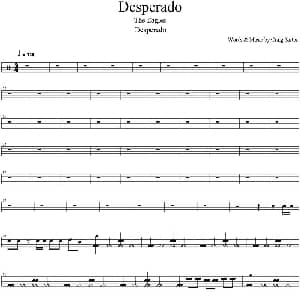 Eagles Desperado 爵士鼓谱