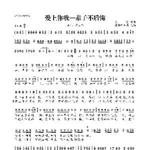 ​爱上你我一辈子不后悔_歌曲简谱_词曲:天芯 天芯