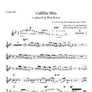 萨克斯谱 | Cadillac Slim Rick Braun Trumpet Trumpet in Bb