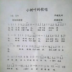小树叶的歌唱_歌曲简谱_词曲:毕健民 段福培