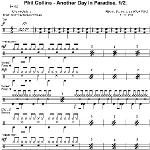 Phil Collins Another day in paradise 爵士鼓谱