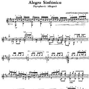 Alegro Sinfonico 吉他谱 奥古斯汀 巴里奥斯 曼戈雷 Agustin Barrios Mangore