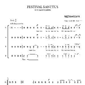 FESTIVAL SANCTUS合唱谱_歌曲简谱