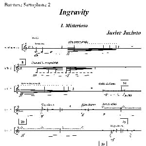 萨克斯谱 | Ingravity 第一乐章 第二上低音萨克斯分谱 Javier Jacinto