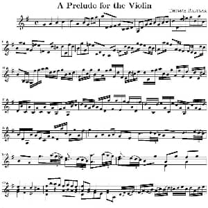 小提琴谱 | A Prelude for the Violin THOMAS BALTZAR