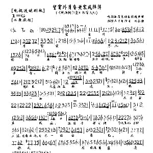 京剧谱 | 望窗外月昏黄寒风阵阵 风雨同仁堂 乐徐氏唱段 琴谱