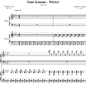 Four Seasons Winter 钢琴谱
