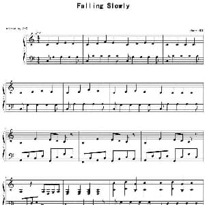Falling Slowly 钢琴谱