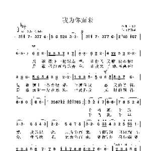 我为你而来_歌曲简谱_词曲:王明亮 鲁新华