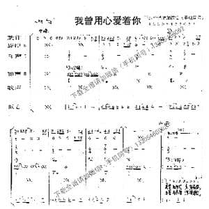 我曾用心爱着你_歌曲简谱_词曲:潘美辰 潘美辰