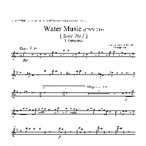 萨克斯谱 | Water Music HWV.348 No.1 第一次中音萨克斯
