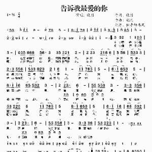 告诉我最爱的你_歌谱投稿_词曲:晓月 娟儿