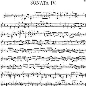 小提琴谱 | Biber Violin Sonata IV