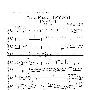 萨克斯谱 | Water Music HWV.349 No.2 第一高音萨克斯