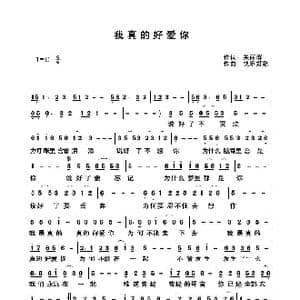 我真的好爱你_歌曲简谱_词曲:关丽群 快乐好歌