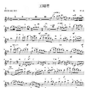 小提琴协奏曲 王昭君 _歌谱投稿_词曲: 陈刚