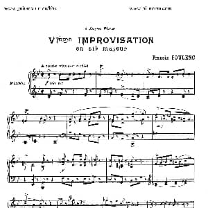 15 Improvisations 钢琴谱 弗朗西斯 普朗克