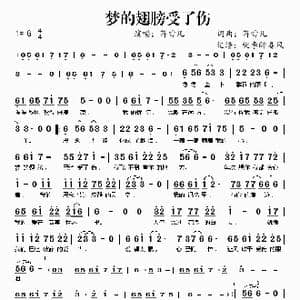 梦的翅膀受了伤_歌谱投稿_词曲:蒋雪儿 蒋雪儿