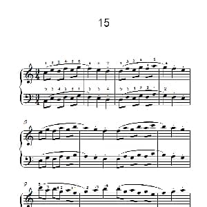 四.连音及跳音的混合练习15 钢琴谱