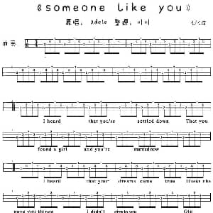 Someone Like You 吉他谱 Adele阿黛尔