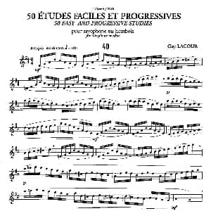 萨克斯谱 | Guy Lacour 50 首萨克斯练习曲之40 Guy Lacour