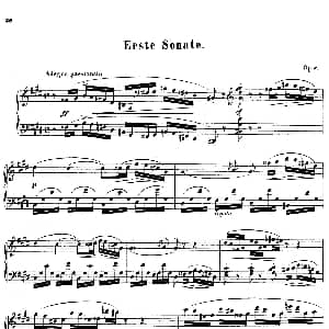 升c小调第一钢琴奏鸣曲 钢琴谱 泽维尔 沙温卡