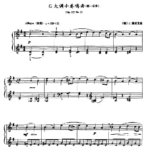 G大调小奏鸣曲 钢琴谱 德 C 瑞尼克