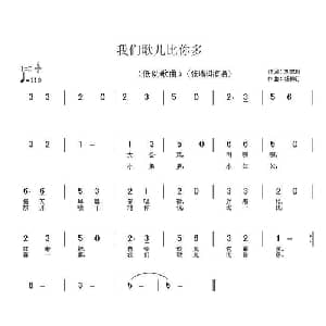 我们歌儿比你多_儿歌乐谱_词曲:刘志毅 杨柳汀