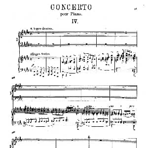 Piano Concerto in E Major Op.59 钢琴谱 莫里兹 莫什科夫斯基