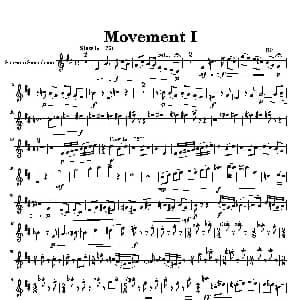 萨克斯谱 | Movement 四重奏高音萨克斯分谱