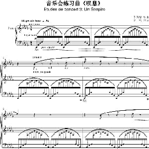 音乐会练习曲 叹息 钢琴谱