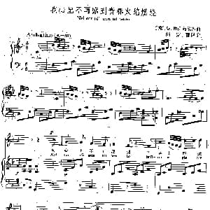 我心里不再感到青春的火焰燃烧_外国歌谱
