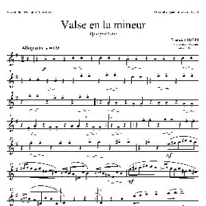 萨克斯谱 | a小调圆舞曲 B.150 四重奏中音萨克斯分谱 肖邦