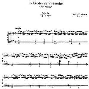 15 Etudes de Virtuosité Op.72 No.12 钢琴谱 莫什科夫斯基
