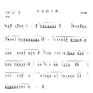 笛子谱 | 十五的月亮 铁源