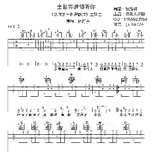 全世界谁倾听你 吉他谱 林宥嘉 张路明