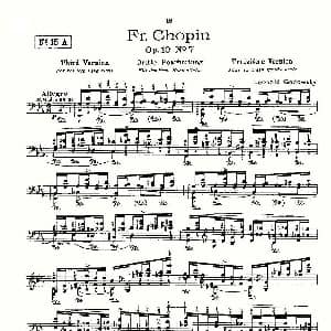 肖邦 练习曲 Fr.Chopin Op.10 No7 3 钢琴谱 Godowsky改编