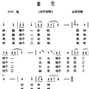 猜花_民歌简谱