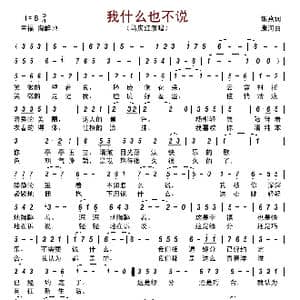 我什么也不说_歌谱投稿_词曲:银燕 康河