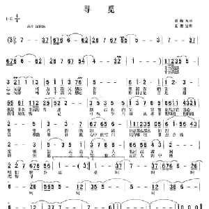 寻觅_通俗唱法乐谱_词曲:谭梅芳 王聚宝