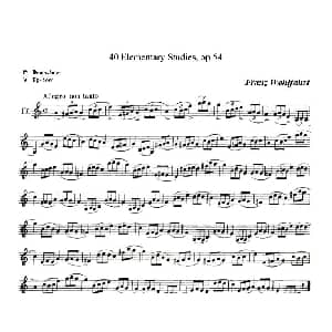 小提琴谱 | 40首小提琴初级技巧练习曲之17 弗朗茨 沃尔法特