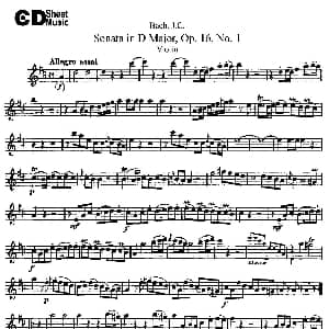 小提琴谱 | Sonata in D Major,Op.16 No.1 Bach 巴赫