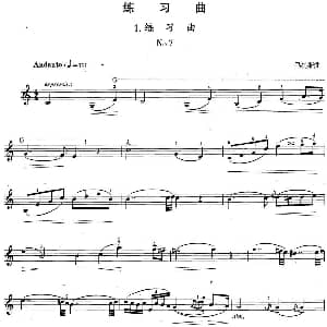 小提琴谱 | 小提琴考级第六级 练习曲 6首