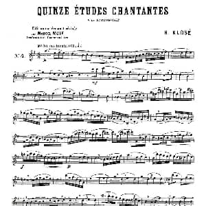 萨克斯谱 | Klose Etudes Chantantes Pour Saxophone 练习曲之四