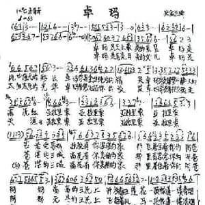 卓玛_民歌简谱