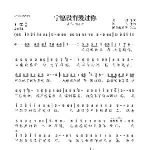 宁愿没有爱过你_歌曲简谱_词曲:高羽 陈伟
