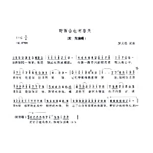 野百合也有春天_通俗唱法乐谱_词曲:罗大佑 罗大佑