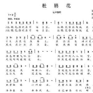 杜鹃花_民歌简谱_词曲:陈颖波 赵金