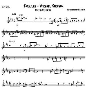 萨克斯谱 | Thriller